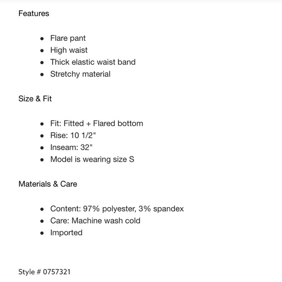 Size M | NWOT Garage Odessa Flare Pant - Picture 5 of 12